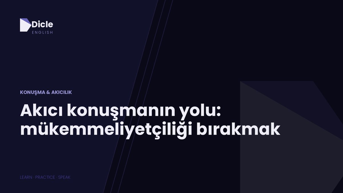 Akıcı konuşmanın yolu